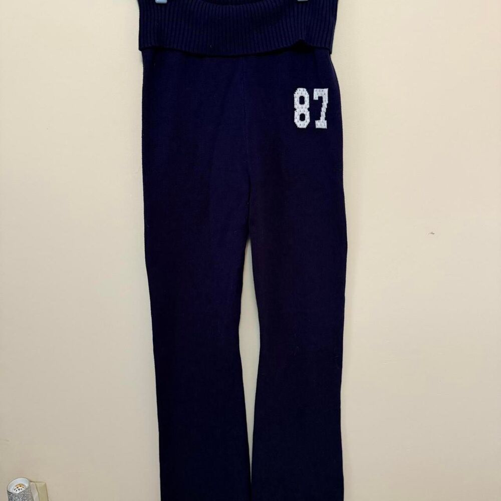Aeropostale Women's Navy and Blue Trousers